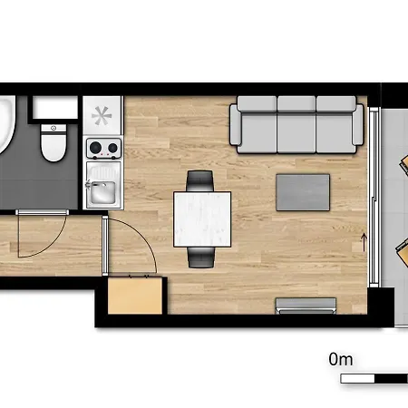 Дом отдыха Standard Studio For 2 People With Sofa Bed *